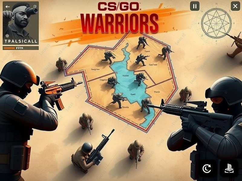 Indian CS GO Warriors strategy map showing tactical positions